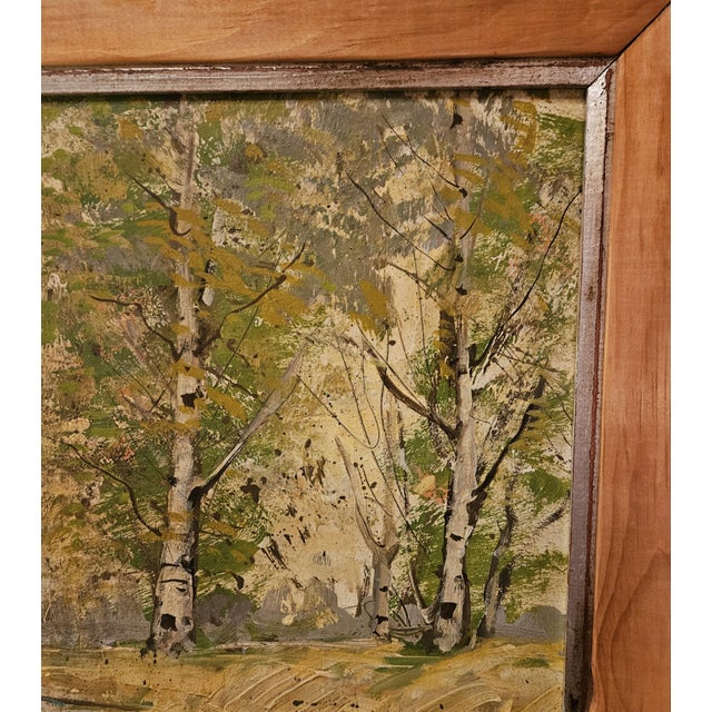 Edmond Woods, "Trout Stream" Oil Painting, Framed, 1960's For Sale - Image 9 of 12