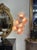 Gorgeous pair of pink Murano glass and brass fan shaped sconces. Creates a fabulous upscale look that is sure to impress!...