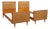 Vintage Beds in Wood and Skai, 1960s, Set of 2 For Sale