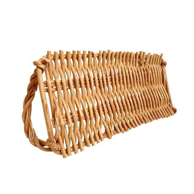 1990s Woven Bread Serving Tray With Handles For Sale - Image 5 of 5