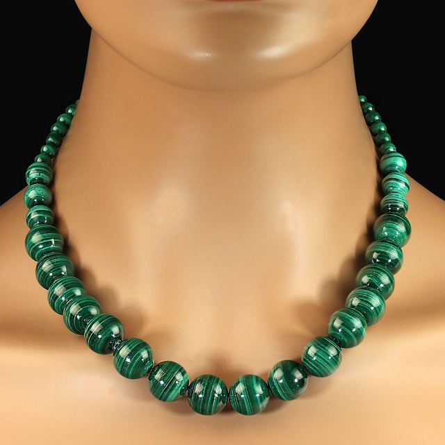 A 19‑inch marvelous malachite necklace deserves a description as captivating as the piece itself. This unique design...