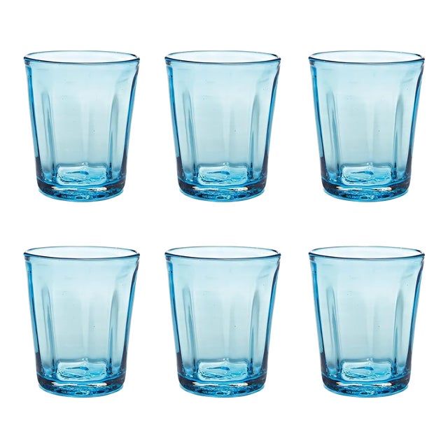 Zafferano Bei Tumbler Aqua - Set of 6 For Sale