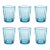 Zafferano Bei Tumbler Aqua - Set of 6 For Sale