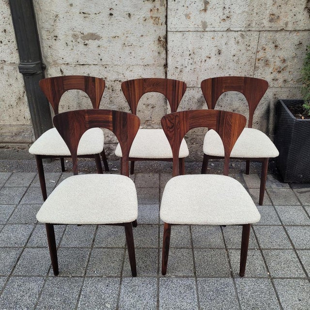 1950s Vintage Scandinavian Danish Chairs by Niels Koefoed for Koefoeds Hornslet, 1957, Set of 5 For Sale - Image 5 of 18