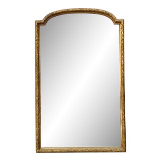 Vintage Monumental French Gilt Plaster Floor Mirror For Sale