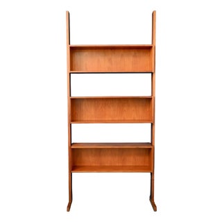 Shelf with Italian Teak Wall Box For Sale