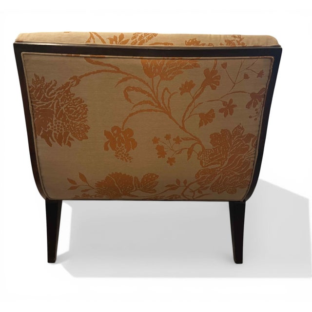 Transitional Silk Damask Chaise or Reamier For Sale - Image 9 of 11