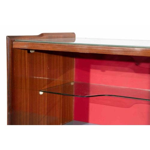 Wood Mid-Century Modern Italian Bar Cabinet For Sale - Image 7 of 14