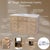 Tan Nora 48 in. W Quartz and Wood Single Sink 8 Drawer Bathroom Vanity Set, Light Oak For Sale - Image 8 of 12