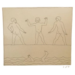 Francois-Xavier Lalanne, Men (Ephebes), 2002, Etching For Sale