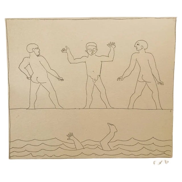 Francois-Xavier Lalanne, Men (Ephebes), 2002, Etching For Sale