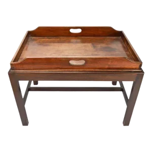 Late 19th Century Antique English Mahogany Butler’s Tray Top Table