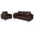 Vida Leather Brown Two-Seater Sofa and Armchair in Chrome by Rolf Benz, Set of 2 For Sale - Image 18 of 18
