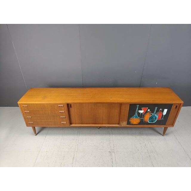 Wood Mid-Century Modern Belgian Sideboard, 1970s For Sale - Image 7 of 11