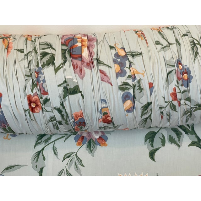 1960s 1960s Custom Made King Headboard + 2 Pillows Floral Chintz For Sale - Image 5 of 8