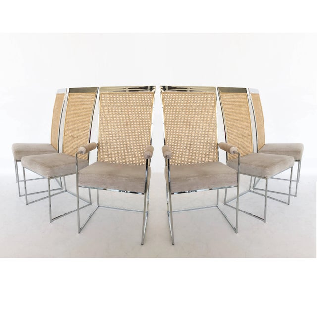 Set of Six High Back Cane Dining Chairs by Milo Baughman for Thayer Coggin For Sale - Image 10 of 10