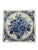 Traditional Mid 20th Century Delft Schoonhoven Keramiek Holland Blue and White Floral Tile Trivets - Set of 3 For Sale - Image 3 of 12