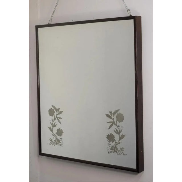 Mirror with wooden frame, Italy, about 1950s. Good condition, no breaks, small lack in the frame (see photos). Dimensions:...
