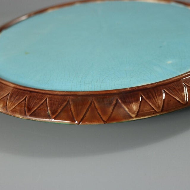 Holdcroft Majolica Pond Lily Cheese Dome and Stand For Sale - Image 15 of 15