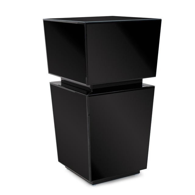 Kenneth Ludwig Chicago Black Mirrored Pedestal Short For Sale - Image 4 of 9