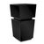 Kenneth Ludwig Chicago Black Mirrored Pedestal Short For Sale - Image 4 of 9
