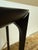 Walnut Wood + Brass Side Table, 30 Inch Round For Sale - Image 4 of 12