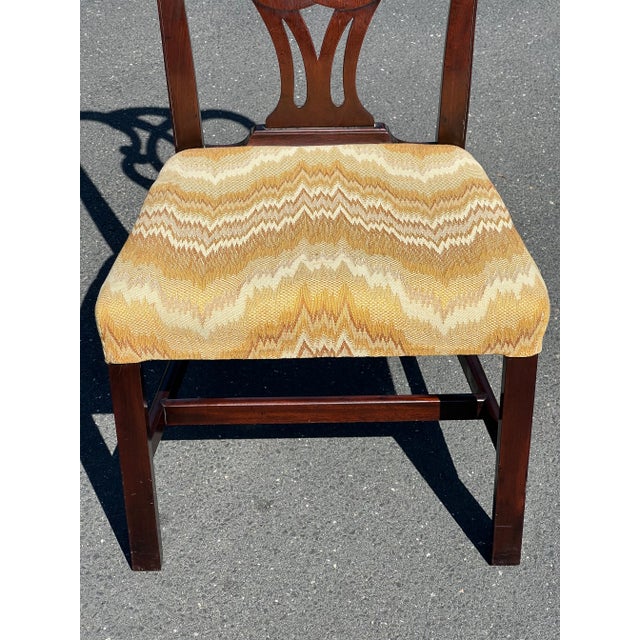 Antique Chippendale Mahogany Side Chair With Arched Crest Rail and Pierced Splat For Sale In Boston - Image 6 of 7