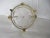1900 - 1909 Antique 1900s Gold Ornate Metal Frame and Crystal Bowl Star Bust Pattern Brides Basket For Sale - Image 5 of 9