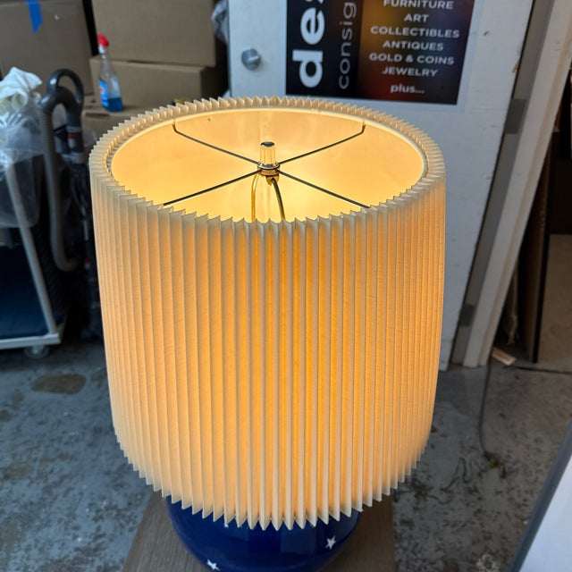 Late 20th Century Celestial Ceramic Globe Table Lamp For Sale In San Francisco - Image 6 of 12