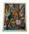 Mid 20th Century Framed Modern Abstract Impression Oil on Canvas Still Life Signed Hilborn For Sale - Image 9 of 12