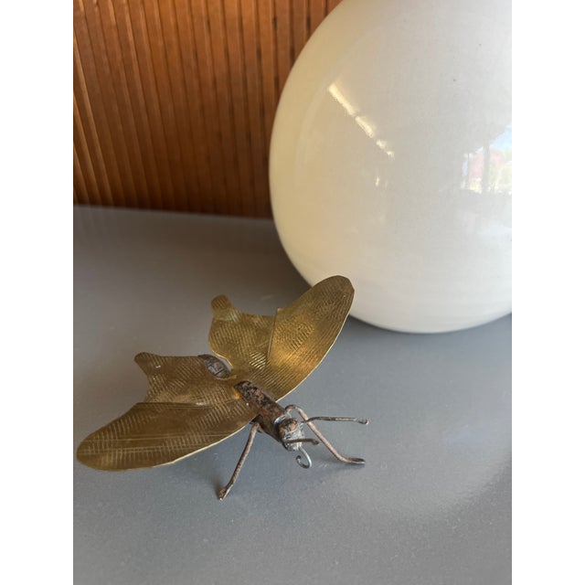 Brass Moth Insect Handmade French 2 X 4 For Sale - Image 14 of 16