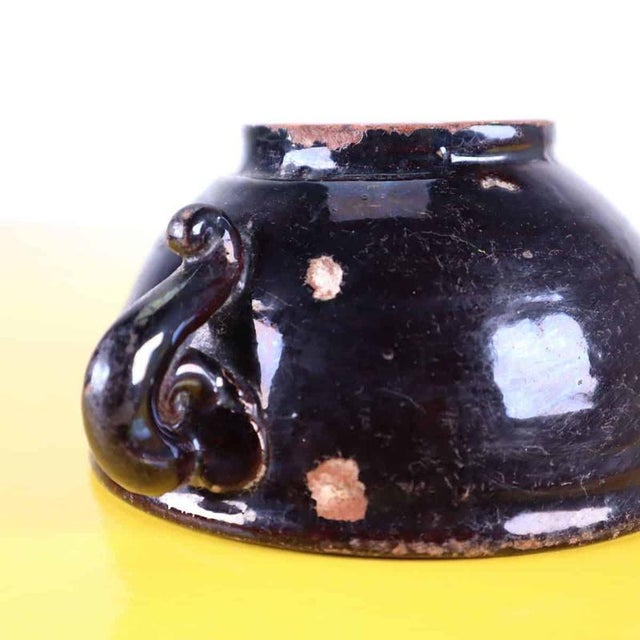 Black Bowl in Black Terracotta For Sale - Image 8 of 11