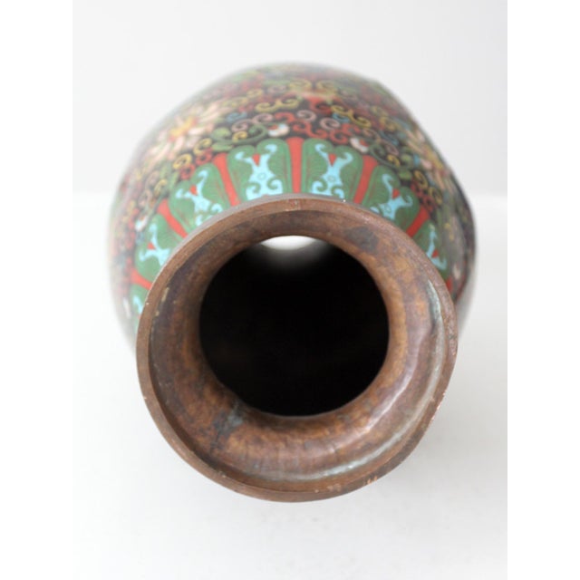 Antique Chinese Cloisonne Bottomless Vase For Sale - Image 17 of 18