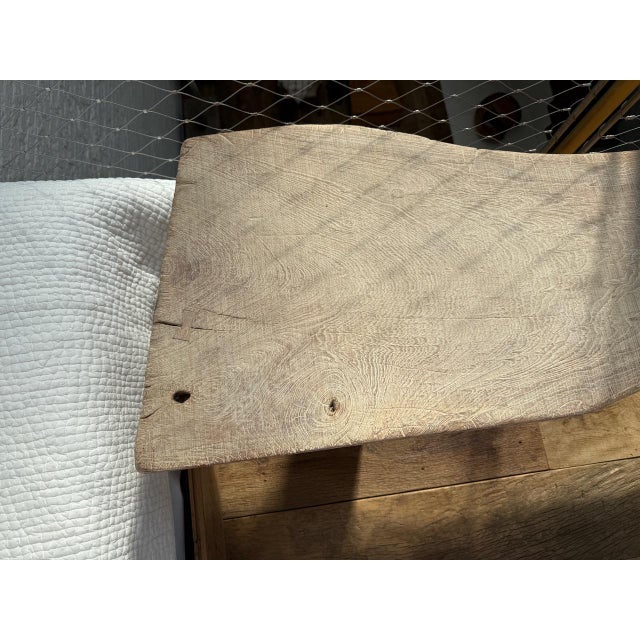 Andrianna Shamaris Impressive Live Edge Teak Wood Long Bench For Sale - Image 11 of 18