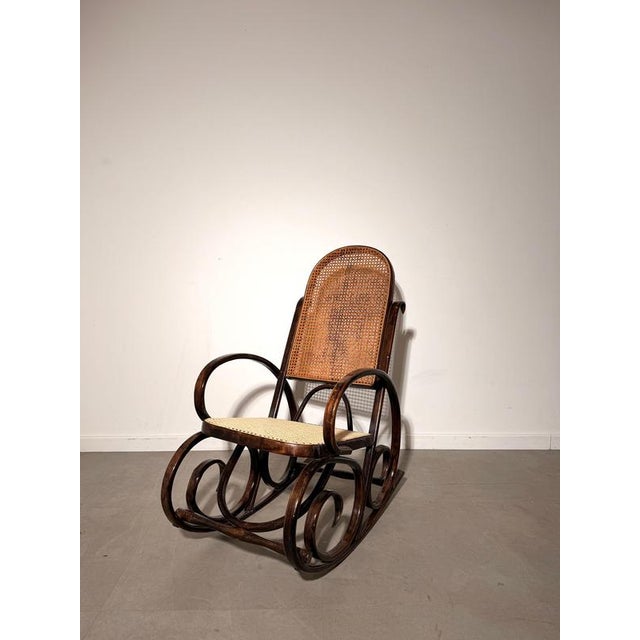 Wood Antique Bentwood Rocking Chair For Sale - Image 7 of 7
