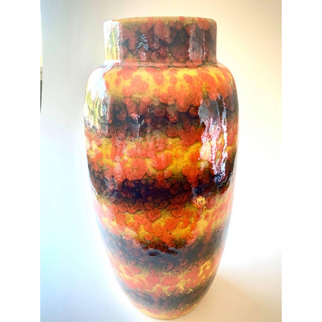 A striking West Germany Fat Lava floor vase, made by Bay Keramik in the 1960s. Eduard Bay founded his ceramics factory in...