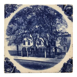Wedgwood Delft Tile: Wadsworth-Longfellow House - 1899 I