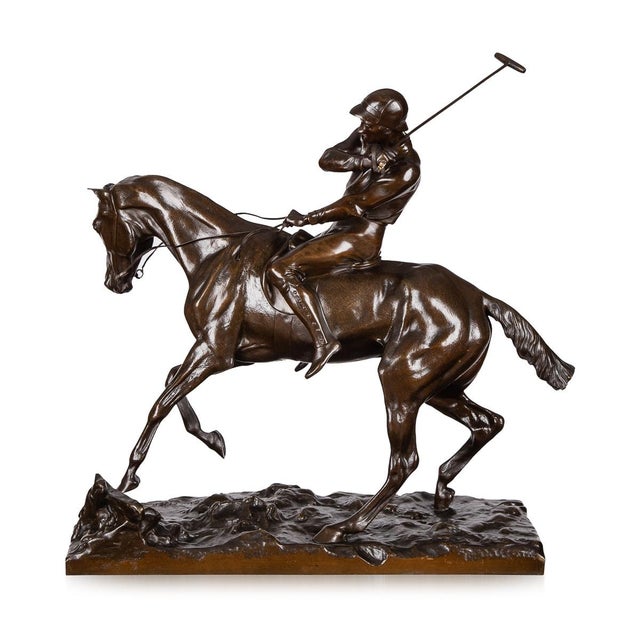 Joseph Cuvelier, Polo Player, 1870, Bronze For Sale - Image 3 of 18