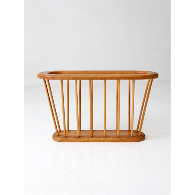 Mid-Century Wood Magazine Rack For Sale - Image 4 of 11