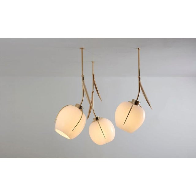 Contemporary Round Muguet Pendant Lamp by Jennifer Midoz For Sale - Image 3 of 7