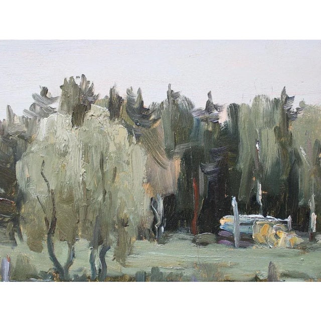 Stanislav Ivanicki, Rural Road, Oil on Cardboard For Sale - Image 4 of 7