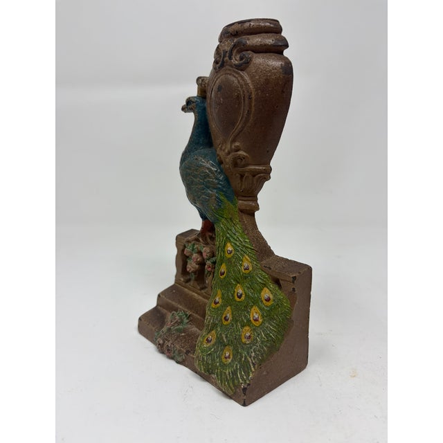 1920s 1920s Hubley Peacock With Victorian Urn - Doorstop For Sale - Image 5 of 6