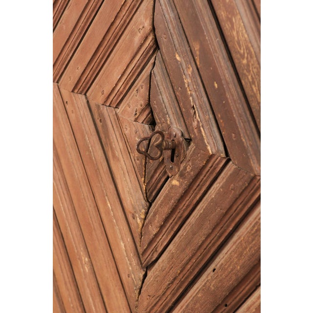 Brown Pair 19th Century Swedish Diamond Pattern Doors For Sale - Image 8 of 11