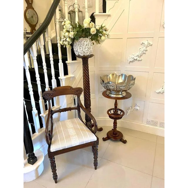 Antique Victorian Mahogany Circular Lamp Table For Sale - Image 3 of 13