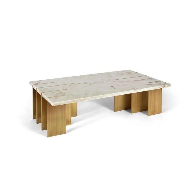 Pianist Estremoz Marble Coffee Table by InsidherLand Dimensions: D 75 x W 130 x H 38 cm. Materials: Estremoz marble,...