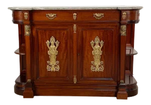 Circa 1880 Belle Epoque Second Empire Server With Marble and Ormolu, France