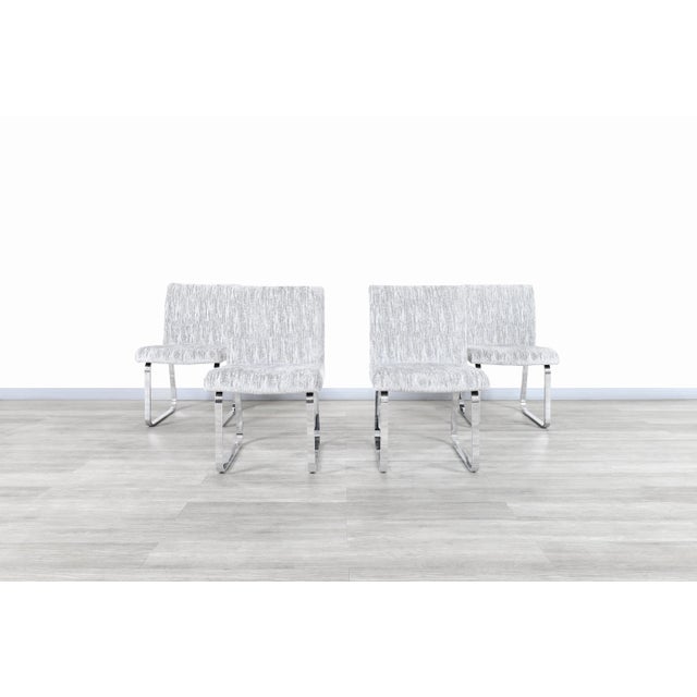 Fabulous vintage chrome dining chairs designed by DIA (Design Institute of America) and manufactured in the United States,...