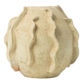 Unglazed Terracotta Sculptural Vase | One of a Kind For Sale