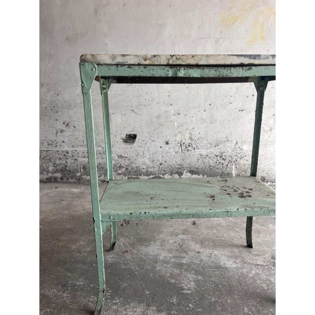 Industrial Two Tier Metal Side Table For Sale - Image 11 of 17