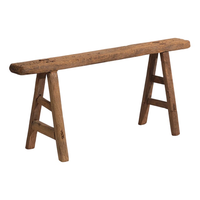 Antique Chinese Wooden Bench For Sale